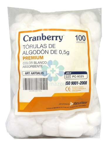 Tórulas Algodón De 1g Cranberry 100 U- Deltamed