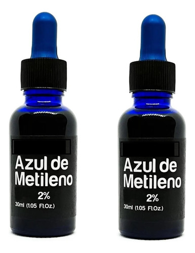 Azul De Metileno 2% Grado Farmaceutico 2 Piezas De 30 Ml