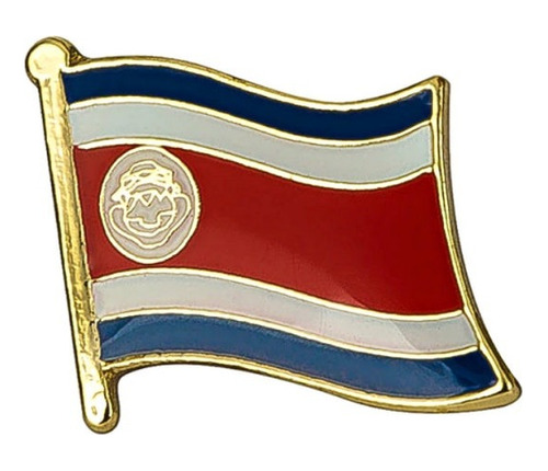 Pin Metalico Broche Bandera Costa Rica Pasaporte Pais Adorno