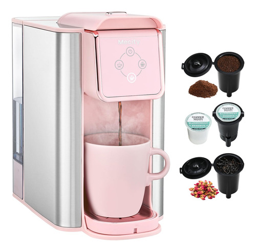 Mecity Cafetera Rosa 3 En 1 Cafetera De Servicio