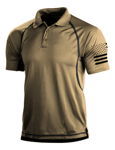 Camiseta Para Hombre, Sudadera De Manga Corta Con Solapa Out