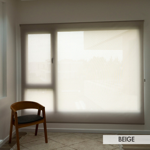 Cortina Roller Sun Screen 6% Translucida 110x180cm Standard Blanco/beige