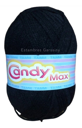 Estambre Candy Max Tamm Madeja De 200 Grs Crochet Color Negro