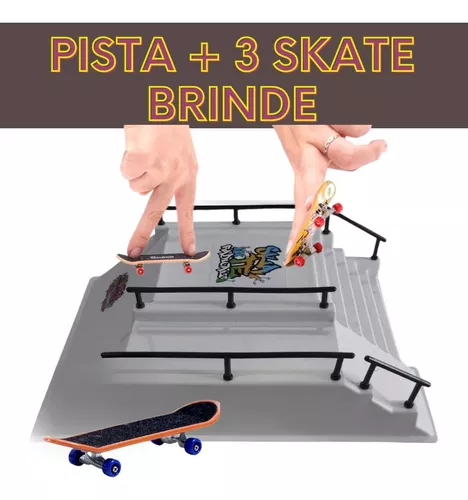 Pista e Skate de Dedo - Hot Wheels - Skatepark de Polvo - Mattel