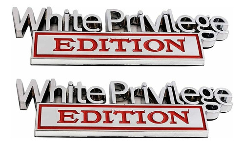 Cdd Paquete De 2 Emblemas Blancos De La Edición Privilege De