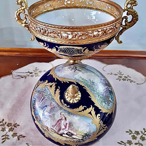 Imagen 3 de 10 de Caramelera De Porcelana Francesa Sevres