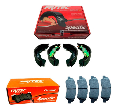 Kit Balatas Delanteras Y Traseras Fritec Grand I10 15 A 2019