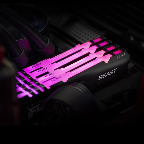 Imagem 3 de 3 de Memoria Ram Gamer Fury Beast Rgb 32gb 3200mhz Kf432c16bba/32
