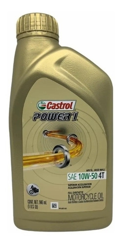 Aceite 10w50 Sintético Para Moto Castrol Power1