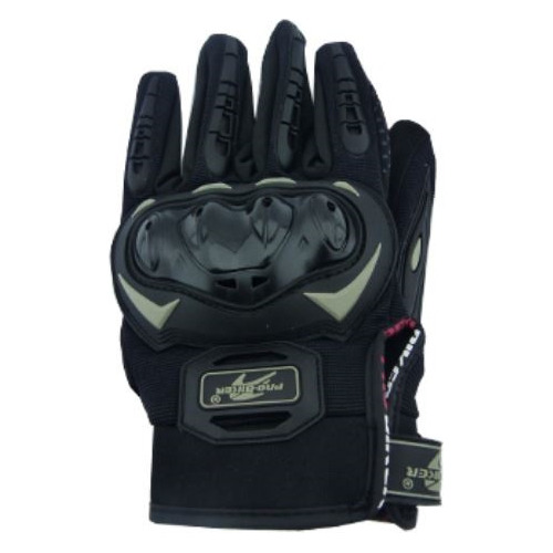 Guantes Moto Touch Malla Protección Nudillos Palma Negro M