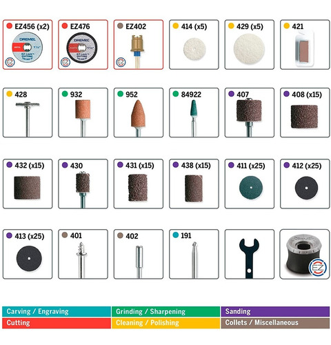 Imagen 4 de 9 de Kit 160 Piezas Accesorios Dremel Set 710 Rw2 En Estuche