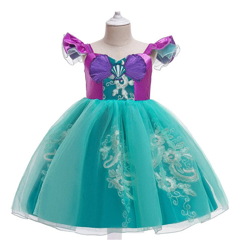 Disfraz De Princesa De Sirena Para Niña, Vestido De Ariel, D