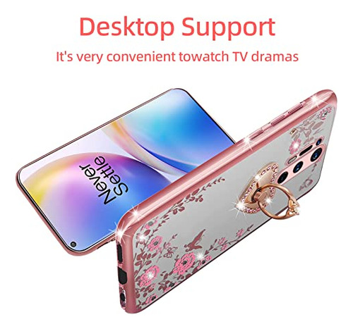 Funda Kudini Para Oneplus 8 Pro Para Mujer Con Purpurina Cry