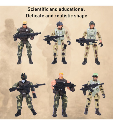 6 Modelos Móviles De Soldados Militares Y Policías Con Junta