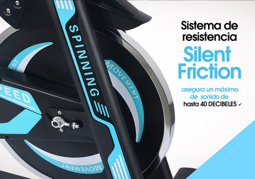 Imagen 5 de 10 de Bicicleta Fija Spinning Profesional Con Amortiguador 30 Kgs