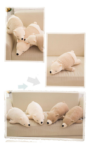 Sleeping Bear Pillow Comfortable Office Kids Brown 50cm