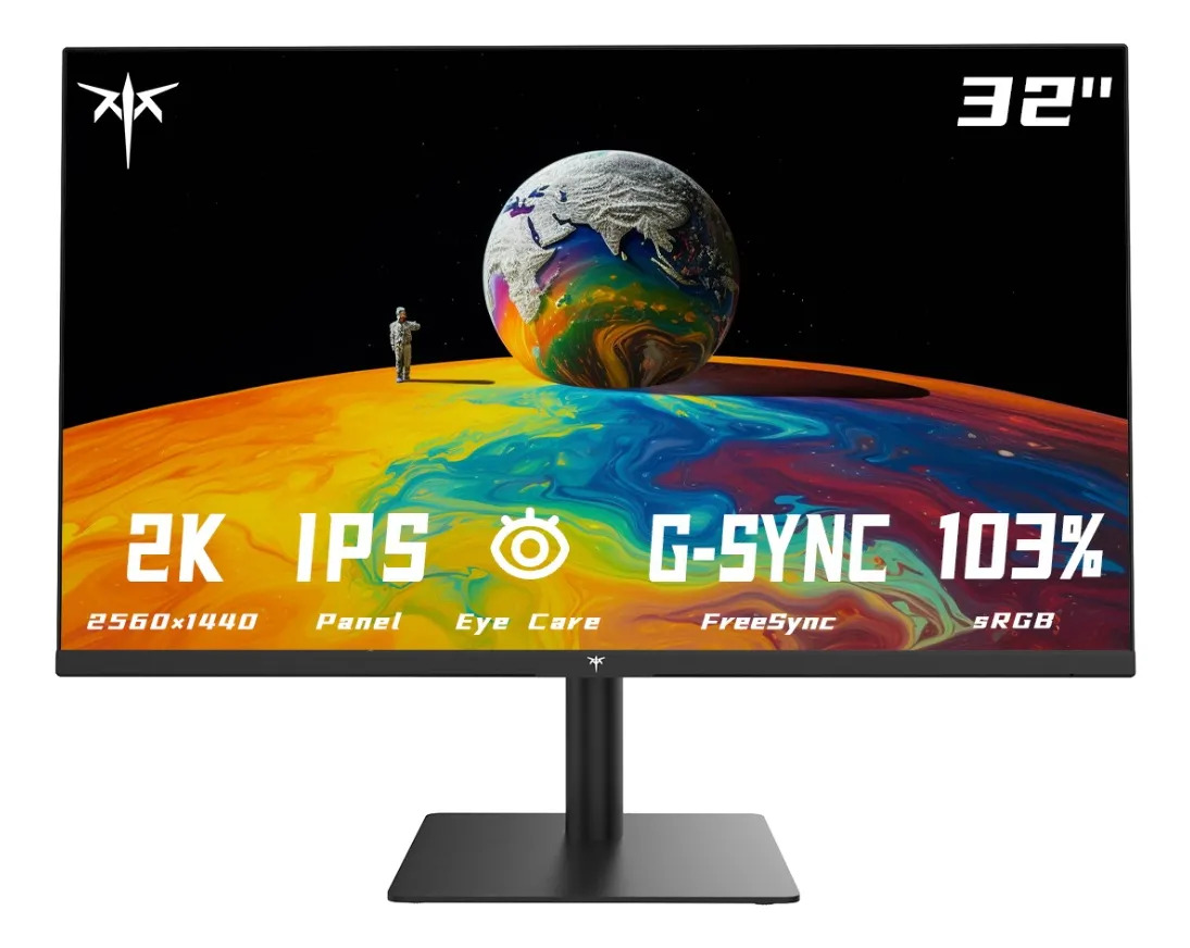 Monitor Ktc 32'' 2k 2560x1440 Qhd 120hz Ips Con Sync H32t13 Sin Bordes Pc Monitor