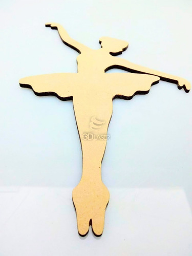 Bailarina Silueta X 10u - Mdf / Fibrofacil