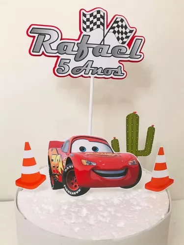 Topo Topper De Bolo Personalizado Aniversário Carros Disney