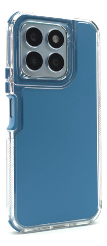 Funda + Mica Hidrogel Para Honor X8c Case Protector Rudo Shell Fosfo - Azul Honor X8c