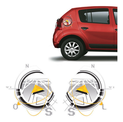 Adesivo Faixa Sandero 2008/ Gps Lateral Traseiro Renault