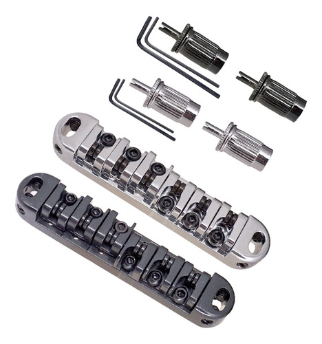 Roller Saddle Bridge Tailpiece Para Piezas De Guitarra