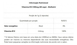 Vitamina B12 500mg (60 Caps) - Padrão: Único Neutro