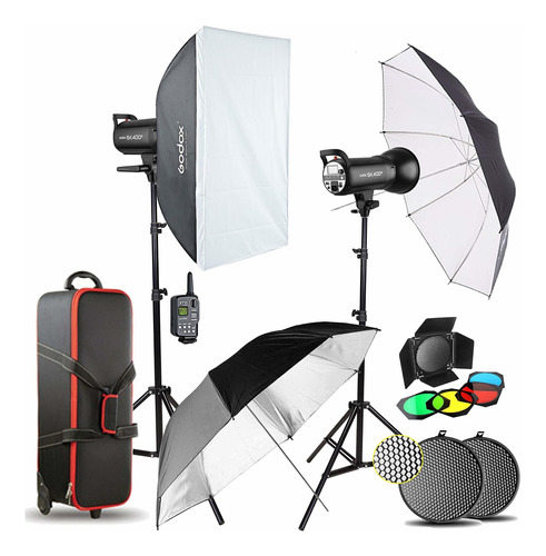 Skii Ws Strobe Flash Light Monolight Kit For Studio Includ