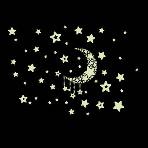 Pegatinas Luminosas Diy Estrellas Luna Cielo Nocturno Para H