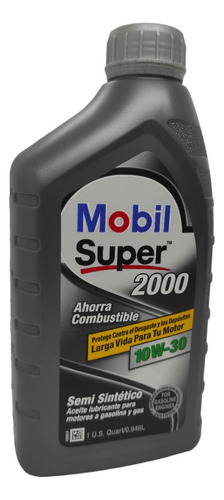 Aceite Mobil 10w30 Semi Sintético Super 2000 Sn Plus