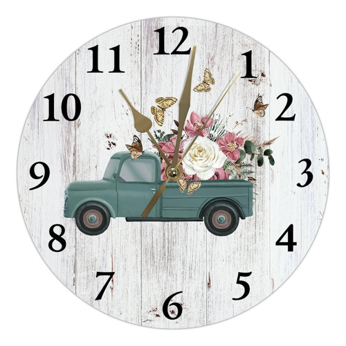Reloj Pared Redondo Vintage Para Camioneta Reloje Pvc Cocina