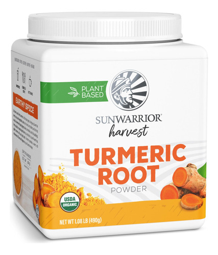 Sunwarrior Polvo De Raiz De Curcuma Organica | Polvo Puro De