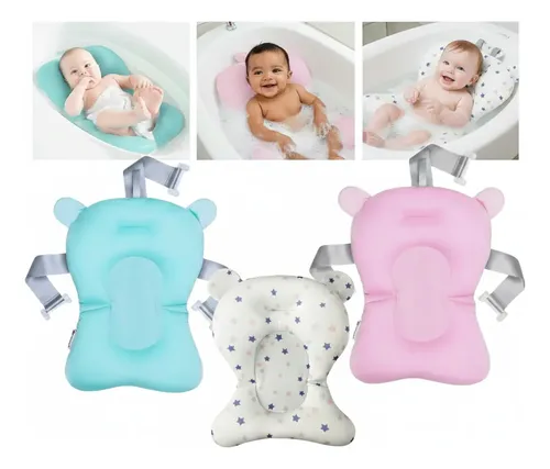 Almofada De Banho Para Bebê Teu Baby Infantil Anatômica Cor Rosa