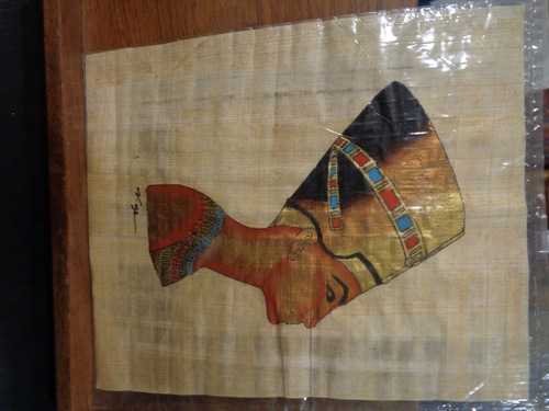 Papiro Egipcio Cerrado Con Certificado Lámina