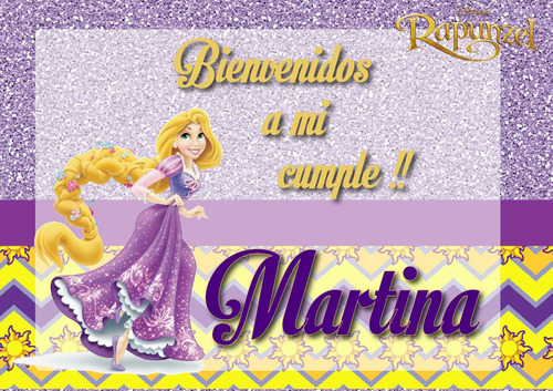 Rapunzel Enredados Kit Cumpleaños Impreso Y Cortado