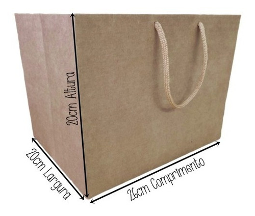 12 Sacolas Tipo Delivery P/caixas, Panetone, Cachepô Duplex