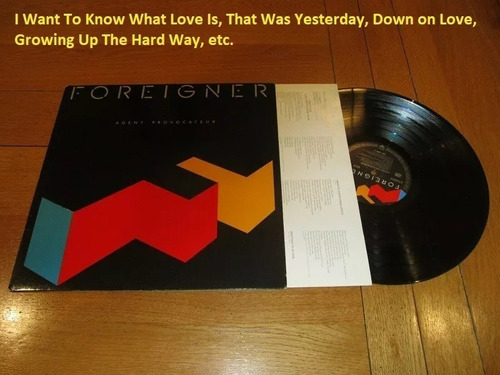Vinilo Foreigner Agent Provocateur 1984 That Was Yesterday