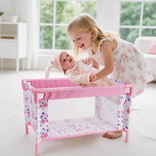 CUNA PARA MUÑECA BEBE CON ACCESORIOS