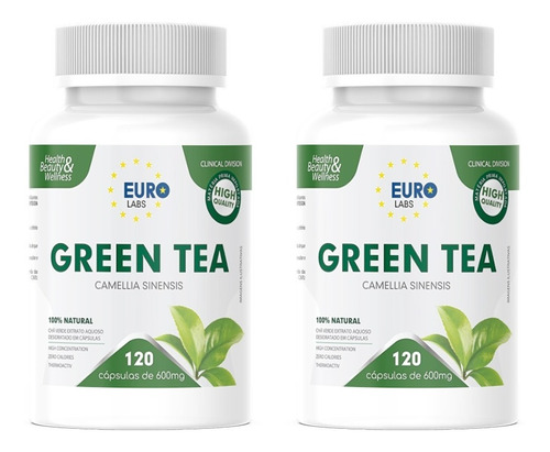 2 Unidade Green Tea (chá Verde) Eurolabs 120 Cps Original