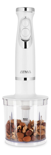Licuadora De Mano Atma 600w Con Batidor, Espumador Y Chopper - Blanco
