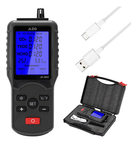 Generic Testador Multifuncional De Qualidade Do Ar Co2 Tvoc