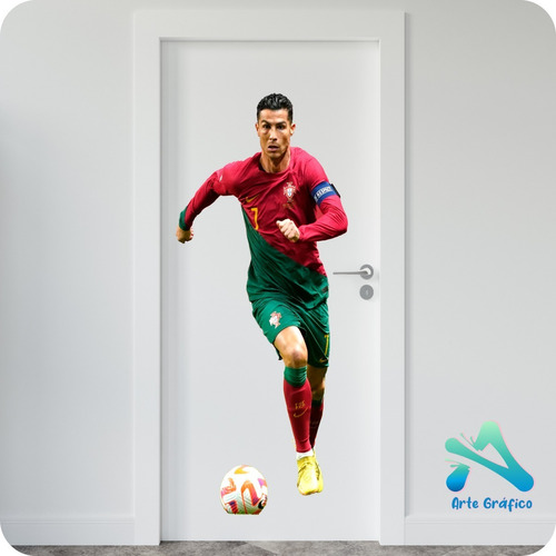 Vinilo Pared Puerta Gigantografía Cristiano Ronaldo Portugal