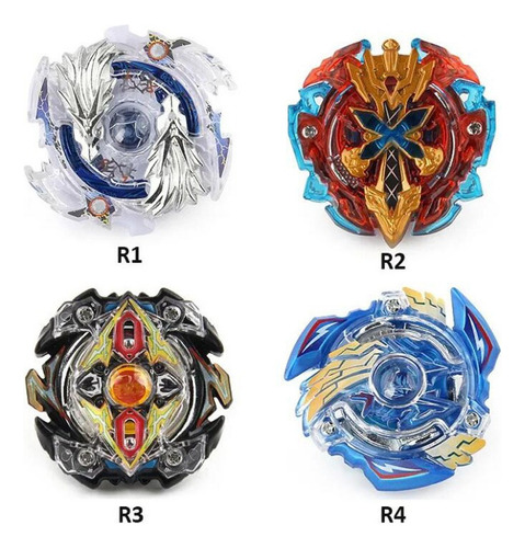 Kit De 4 Xd168-1 Metal Bey Blade Tornado