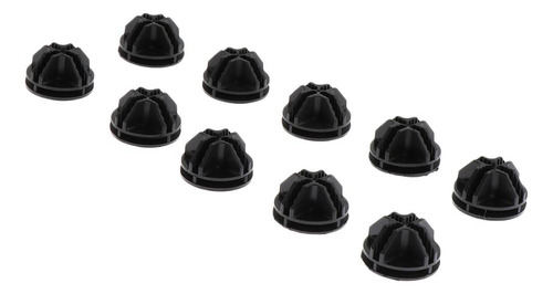 10 Conectores De Malla De Plástico Negro Para
