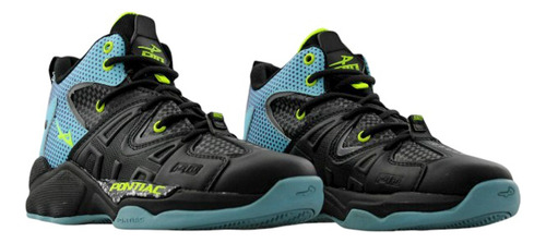 Tenis Basketball Hombre Pontiac Axl 6149 Deportivos Negros