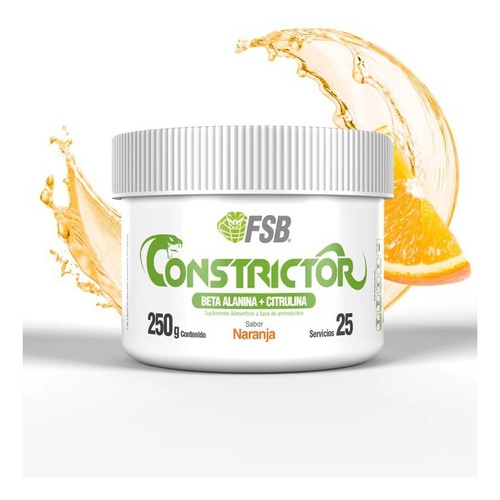 Fsb Constrictor 25 Servicios Beta Alanina + Citrulina Sabor Naranja