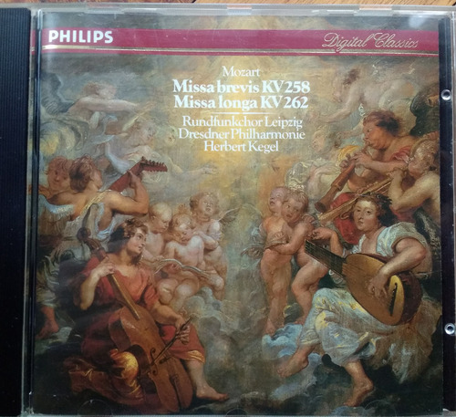 Mozart Missa Brevis Kv 258 Missa Longa Kv 262 Philips 1985 Estándar (Usado)