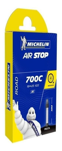Cámara de aire para bicicleta Michelin 700x18/25 Presta 80 mm