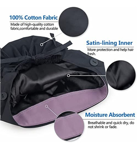 Iris Craft Gorro De Trabajo Ajustable Con Botón, Gorro De Tr