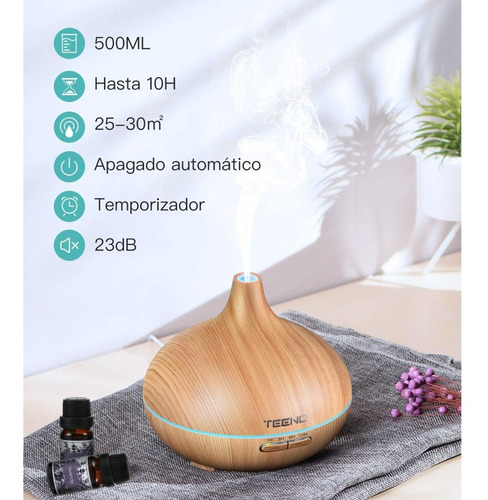 Difusor De Aromas Teeno 500ml 10 Aceites Esenciales